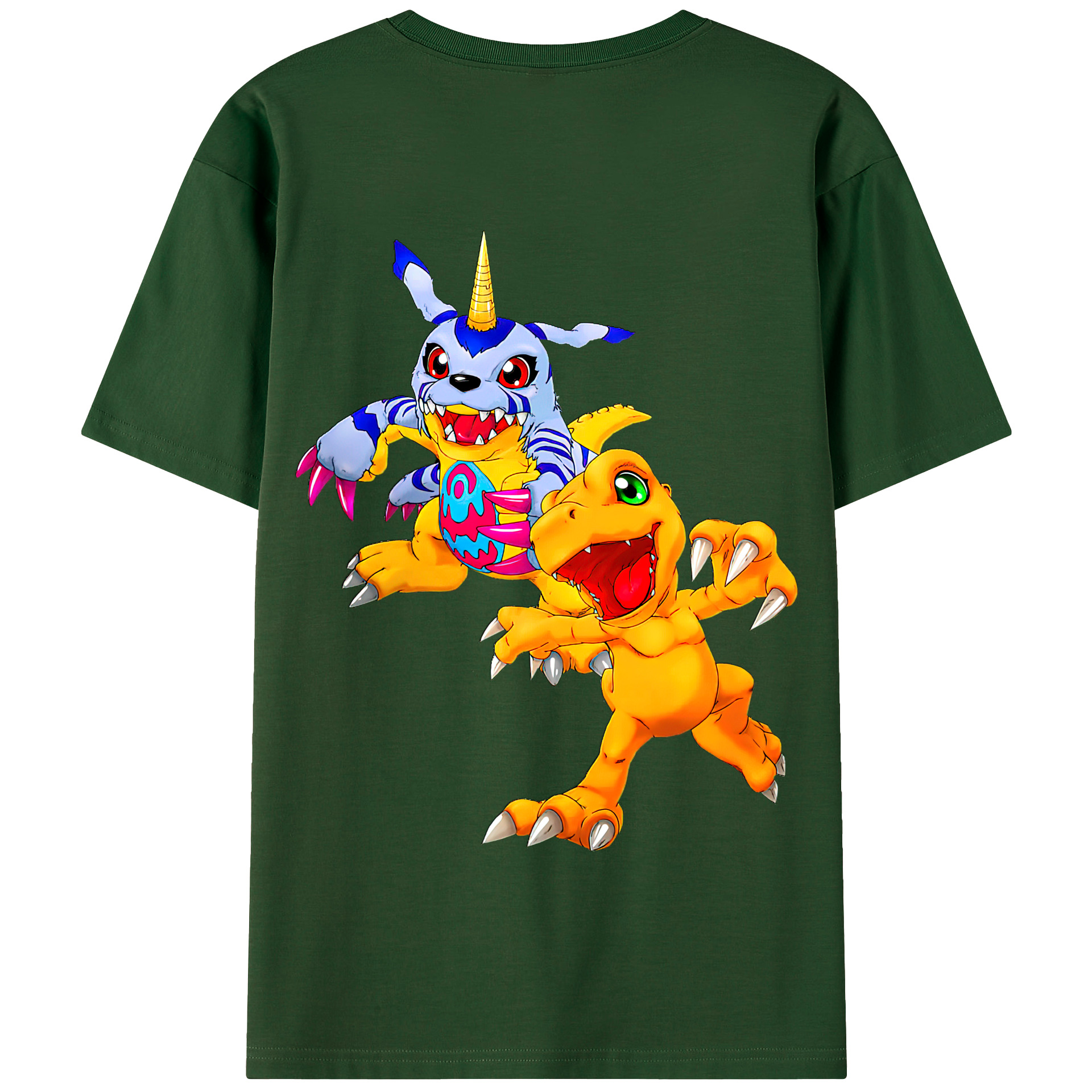 （画像用） Digimon デジタルモンスター/デジモン 綿100％半袖Tシャツ（背面プリント）